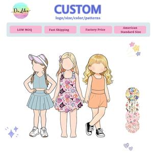 플러스 사이즈 가능 피트니스&요가 탑과 골지 팬츠 플로럴 패턴 레깅스 스포츠웨어 의류 - Product Image 3