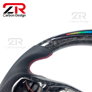 Volant personnalisé en fibre de carbone avec LED pour <span class=keywords><strong>Ford</strong></span> Explorer ST, volant <span class=keywords><strong>sport</strong></span> en cuir personnalisé pour ST-Line Raptor - Product Image 2