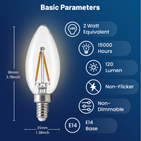 CCT B11 E14 E27 LED Kerzen lampe 2W 120 Lumen Nicht dimmbar für Home Bar Kronleuchter CE-zertifiziert"