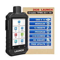 Herramienta de Diagnóstico para Autos Launch Creader TPMS 5011 V2 OBD2, Lector de Códigos con Pantalla LCD Negra, 12 Funciones de Reinicio y Actualización Gratuita