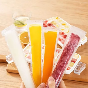 50Pcs Disposable Eco-Friendly PE Plastic <b>Ice</b> <b>Packs</b> Mold <b>Bags</b> for <b>Ice</b> Cream Juice Yogurt Fruit Smoothies-DIY Popsicle Sticks - Product Image 1
