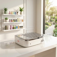 JSDA A9 Aspirateur de poussière à ongles électrique portable professionnel, double face, mini, amovible, en plastique, pour salon, nouveau design