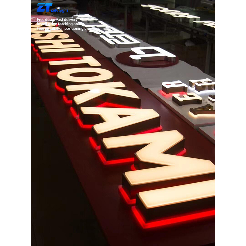 Custom 3D LED Front Lit and Backlit Channel Letter Signage for Outdoor Business Companies Electronic Sign
