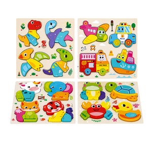 Jeu <span class=keywords><strong>de</strong></span> puzzle 3D en bois personnalisé 4-en-1, blocs d'animaux et <span class=keywords><strong>de</strong></span> <span class=keywords><strong>dinosaures</strong></span> à assortir, <span class=keywords><strong>jeux</strong></span> éducatifs pour enfants - Product Image 6