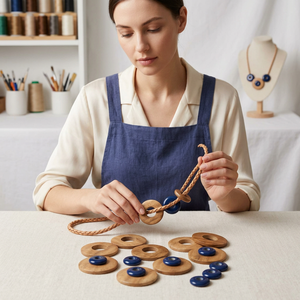 Cuentas Redondas de Resina con Centro Azul, Cuentas Sueltas de Color Personalizado para la Fabricación de Joyería de Colección Hecha a Mano - Product Image 1