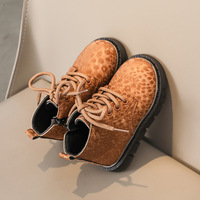 Bottes coréennes pour enfants, style léopard, nouvelle collection automne/hiver 2026, pour filles et petits garçons, semelle souple en EVA