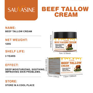 Baume au suif de bœuf biologique 100% naturel en gros, miel, étiquette privée, produits de soin de la peau faits à la main, hydratant, baume au suif - Product Image 6