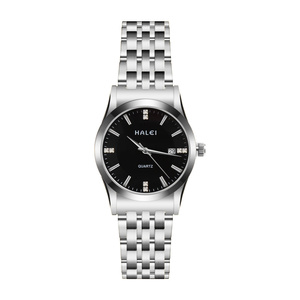 Reloj de Cuarzo de Acero Inoxidable para Mujer HALEI con Visualización de Fecha, Esfera Analógica, Caja Redonda de 30 mm, Elegante Reloj de Pulsera de Moda - Product Image 2