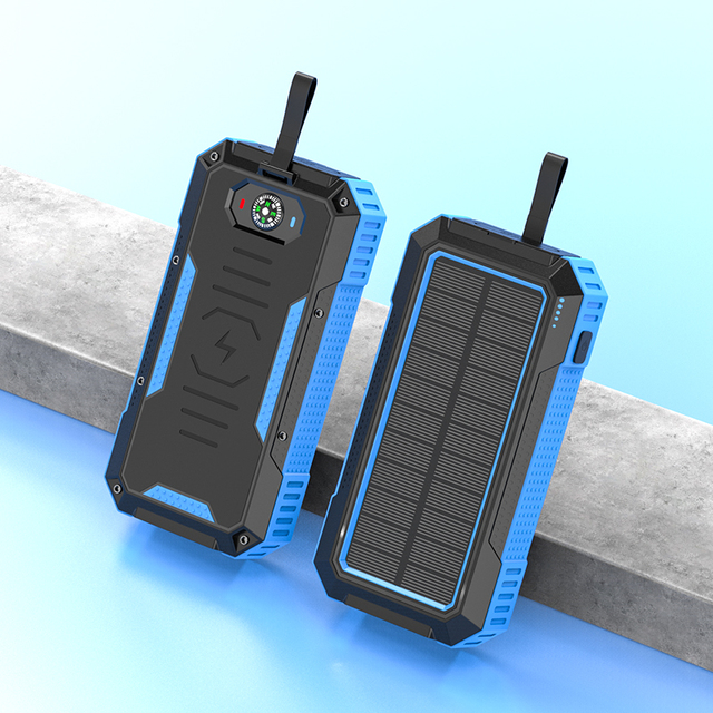 Outdoor Solar Powerbank Charging Treasure 30000mah Outdoor Mobile Power Bank Fast Charging for Mobile Phone