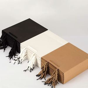 Sacs en papier écologiques personnalisés avec logo imprimé, vente en gros, sacs en papier kraft de haute qualité avec votre propre logo - Product Image 4