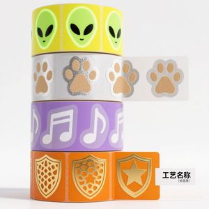 Etiquetas Personalizadas Impresas, Adhesivos de Vinilo Resistentes al Agua, Paquete de Adhesivos de PVC Autoadhesivos con Logotipo, Hojas de Adhesivos Kiss Cut - Product Image 4