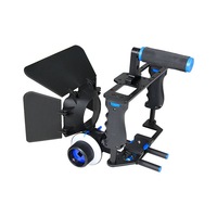 Kit de cage de caméra portable en aluminium pour appareils photo reflex numériques Fujifilm avec poignée, griffe porte-accessoire et tige de 15 mm