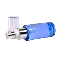 Flacon pompe en PETG bleu de 30 ml, 60 ml, 120 ml, 150 ml, flacon vide portable pour sérum facial, tonique, shampoing, cosmétiques