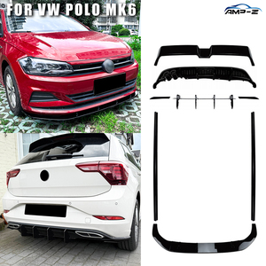 Kit carrosserie AMP-Z pour Volkswagen <span class=keywords><strong>Polo</strong></span> Mk6 : Lame de pare-chocs avant, jupes latérales, aileron arrière, diffuseur arrière en ABS - Product Image 1
