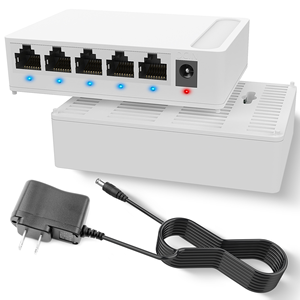 Newest Model 10/100/1000Mbps <strong>5</strong> RJ45 Port Plastic <strong>Ethernet</strong> Switch for Long Distance Data and signal Transmission - Product Image 6