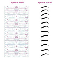 Kit de Maquillage de Haute Qualité 12 Pièces – Pochoirs Réutilisables pour Sourcils – Outil DIY pour Dessiner des Sourcils – Modèles de Gabarits