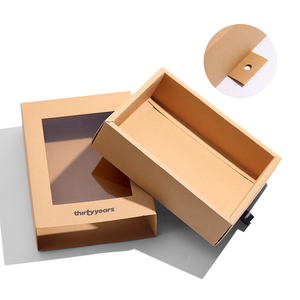 Cajas Deslizables de Papel Kraft Reciclable con Ventana de PVC y Ranura Euro, con Tirador de Satén para Envasado de Jabón Artesanal y Cosméticos - Product Image 1