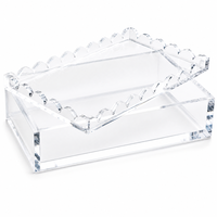 Boîte de rangement en acrylique pour tuiles de mahjong, vente en gros et personnalisation en usine, ensemble complet de mahjong avec étui de rangement pour collection de jeux