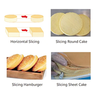 Trancheuse horizontale commerciale pour gâteaux et hamburgers |   Machine à découper le pain multicouche