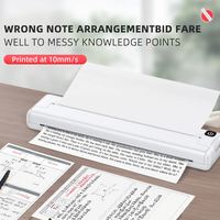 Mini Impresora Térmica Inalámbrica Bluetooth, Tamaño A4, Ideal para Imprimir Fotos, Recibos, Etiquetas, Notas, PDF, Exámenes