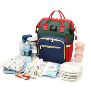 2024 mode kapasitas besar tahan air poliester tas Mummy ransel gaya fungsi bahu tas tangan untuk ibu hamil - Product Image 4