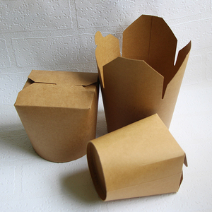 Thiết Kế Mới Nhất Thức Ăn Nhanh Bao Bì Giấy Mì Ống Lấy Đi Vòng Dưới Gấp Hộp - Product Image 5