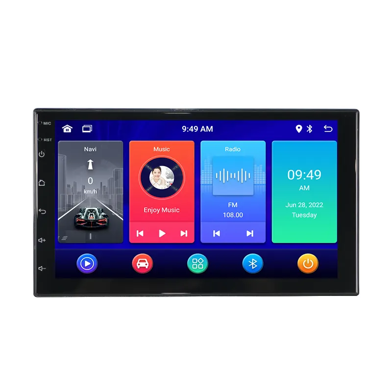 Kit multimídia automotivo com dvd player, android, 7 polegadas, 2din, som para carros, mp5 player, vídeo