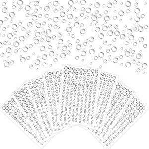 Adesivi acrilici decorativi Stereo 3D <span class=keywords><strong>gocce</strong></span> d'acqua artificiali trasparenti e <span class=keywords><strong>gocce</strong></span> di <span class=keywords><strong>rugiada</strong></span> fatti a mano in stile regalo con carta regalo - Product Image 1