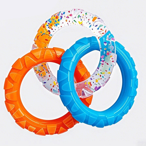 Hovicaed Tug of War Toy for Humans and Pets Durable Pull <b>Ring</b> Toy with TPR Material Luxury Hard Tooth Cleaning Dog Chew Toy - Product Image 6