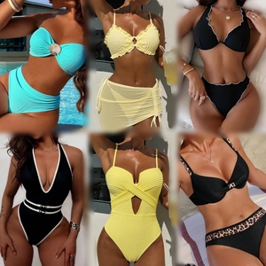 Liquidación de Fábrica al por Mayor: Conjunto de Bikini Sexy para Mujer, Ropa de Playa para Vacaciones de Verano, Envío Aleatorio - Product Image 1