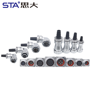 IP67 kết nối không thấm nước hàng không cắm wy16 2 3 4 5 6 7 8 9 10 lõi TE + ZM đảo ngược nữ nam vuông mặt bích ổ cắm - Product Image 6