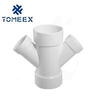 Tee en PVC, Y-Tee, coude à 45°, pour drainage d'eau, fabriqué en Chine
