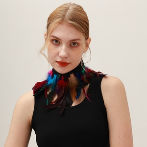 Customized Colourful Cosplay Feather <b>Cape</b> Watch Catwalk Ball Feather Collar Neck Feather <b>Cape</b> - Product Image 3
