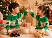 Pull tricoté de Noël confortable et chaud 100 % acrylique respirant pour homme et femme, idéal pour les fêtes d'hiver
