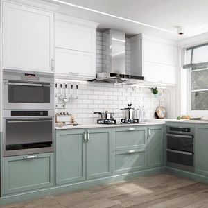 Armario de cocina de madera de roble macizo de diseño francés moderno personalizado con juego de cocina victoriano completo de estilo MDF a la venta - Product Image 3