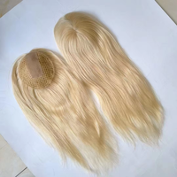 LONGFOR High Quality 16-Inch European Remy Hair Women's Toupee Silk Topper with Fish Nets Women's Topper Hot Supplier Wholesale
