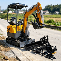 Mini-excavatrice hydraulique compacte sur chenilles en caoutchouc, service OEM personnalisé, moteur Euro 5 pour travaux d'aménagement paysager