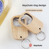 Décapsuleur porte-clés multifonction en acier inoxydable et bois de hêtre – Ouvre-boîte pliant portable en gros