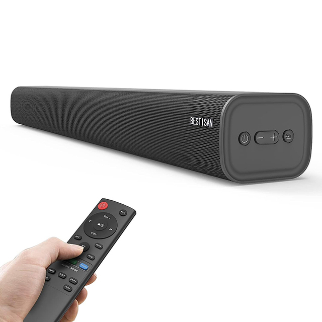 Bestisan Crystal Sound 6-Speaker 80W RMS ABS Material Home Cinema TV Soundbar BT5.0 Optical USB Inputs 1-Year Warranty