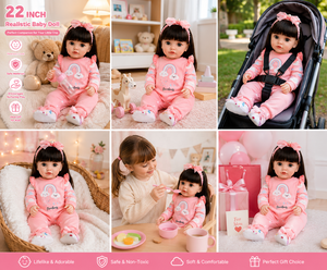 <span class=keywords><strong>Muñeca</strong></span> de Silicona Reborn con Funciones Inteligentes para Niñas, <span class=keywords><strong>Muñeca</strong></span> Eléctrica Interactiva con Música y Voz, 55 cm, con Libro de Peluche - Product Image 5