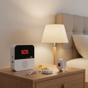 ปุ่มโทรฉุกเฉินสำหรับผู้สูงอายุระบบโทรฉุกเฉินสำหรับผู้สูงอายุพร้อมปุ่มขอความช่วยเหลือ1ปุ่มและข้อมือ1ปุ่ม - Product Image 2