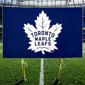 علم مخصص مرن 3×5 قدم لفريق تورونتو مابل ليفز، مطبوع بتقنية التسامي للاستخدام الخارجي، مع عمود ألمنيوم، تصميم للرفع، مصنوع من البوليستر بألوان بانتون - Product Image 2