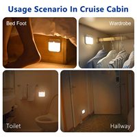 Veilleuse LED automatique sans fil intérieur PIR capteur de mouvement maison intelligente lumières pour armoire placard sécurité éclairage domestique intelligent