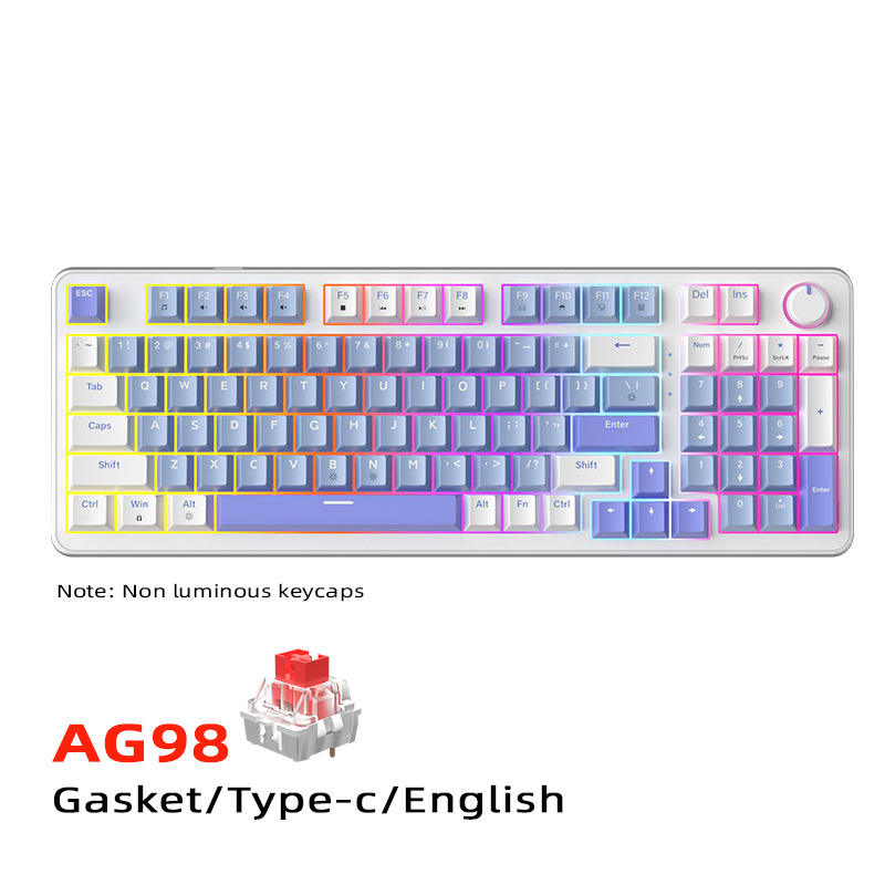 98 Keys/Blue and White [Wired] Mixed Light/Red Axis