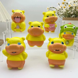 CHENXI Adorable Bouncy Hippo Series Anti-stress Squishy Fidget Toy Unique Design PU Slow Rebound Unisex Education Toy - Product Image 5