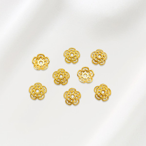 Gold Plated Alloy <b>Flower</b> Shape Jewelry Findings For <b>Bracelet</b> Making GP-24 Meander Pattern - Product Image 3