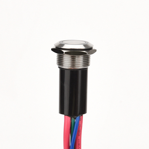 12V 2NO Cấu trúc điện tử chiếu sáng IP67 mức tối đa 220V 20A tối đa hiện tại chiếu sáng 19mm 22mm kim loại biển đẩy nút chuyển đổi - Product Image 4