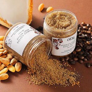 ODM/OEM 100% aceite <span class=keywords><strong>de</strong></span> coco Natural aceite <span class=keywords><strong>de</strong></span> almendra dulce café exfoliante cuerpo Etiqueta Privada - Product Image 1