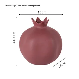 Colida Chinese Modern Morandi Color Ceramic Pomegranate Ornament Model 20240319 Home-Living-Room Christmas-Gift Design Soft - Product Image 6