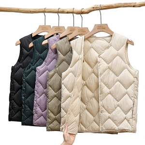 Doudoune courte légère et décontractée pour femme, style <span class=keywords><strong>coréen</strong></span>, en duvet de canard blanc, nouvelle collection 2024, gilet chaud et tendance - Product Image 1
